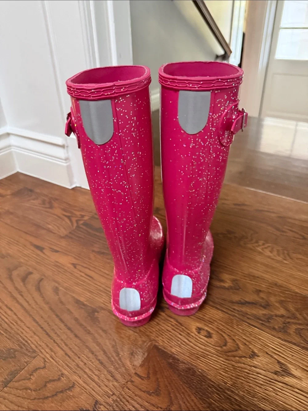 Hunter Kids Hot Pink Glitter Rain Boots